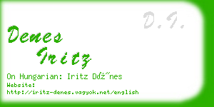 denes iritz business card